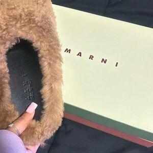 Marni Shearling Fur Slippers
